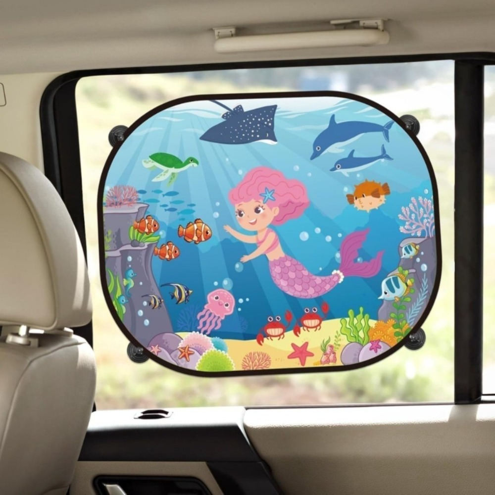 Set Of 2 Car Window Sun Shades With 8 Suction Cups, Universal Car Window Sun Shade Film For Side Windows, Practical Sun Protection For Your Vehicle—Multi-Piece Party Gift Set