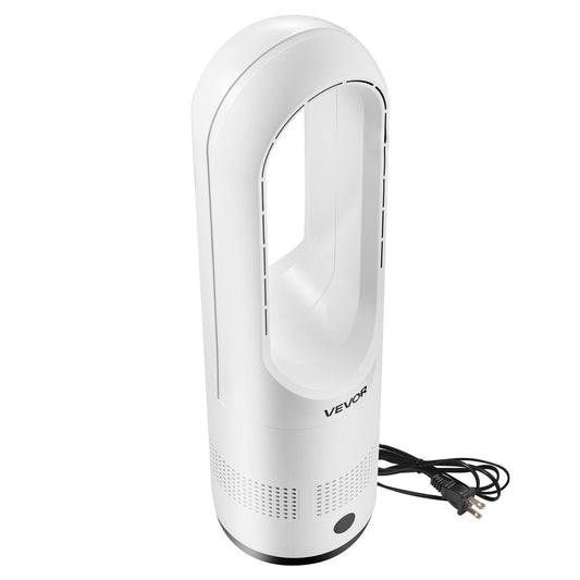 Bladeless Tower Fan, 80 Oscillating Standing Fan, 8 Speeds & 9-Hour Timer, 15.42 Ft High Velocity Floor Air Circulator, Powerful Airflow With Remote For Bedroom, Living Room, Home, Office,White