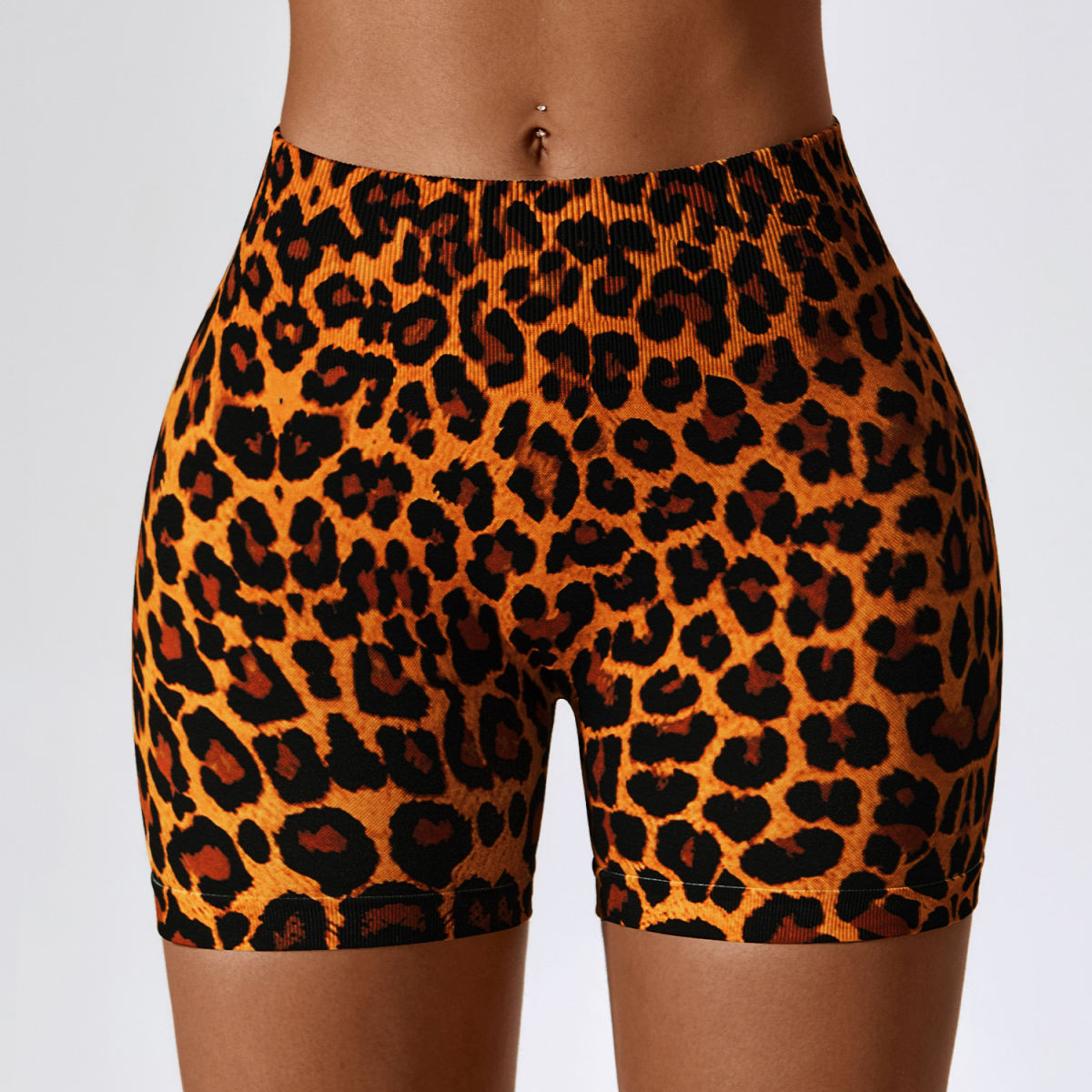 European And American Digital Printing Seamless Yoga Shorts