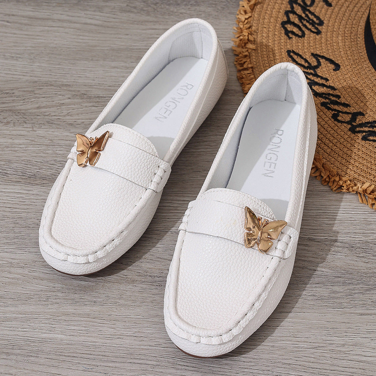 New Korean-style Round-toe Slip-on Loafers