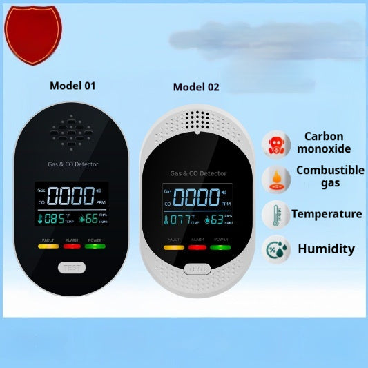 Carbon Monoxide Detector For Home And RV Four-in-onemeasures Temperature Humidity And Gas