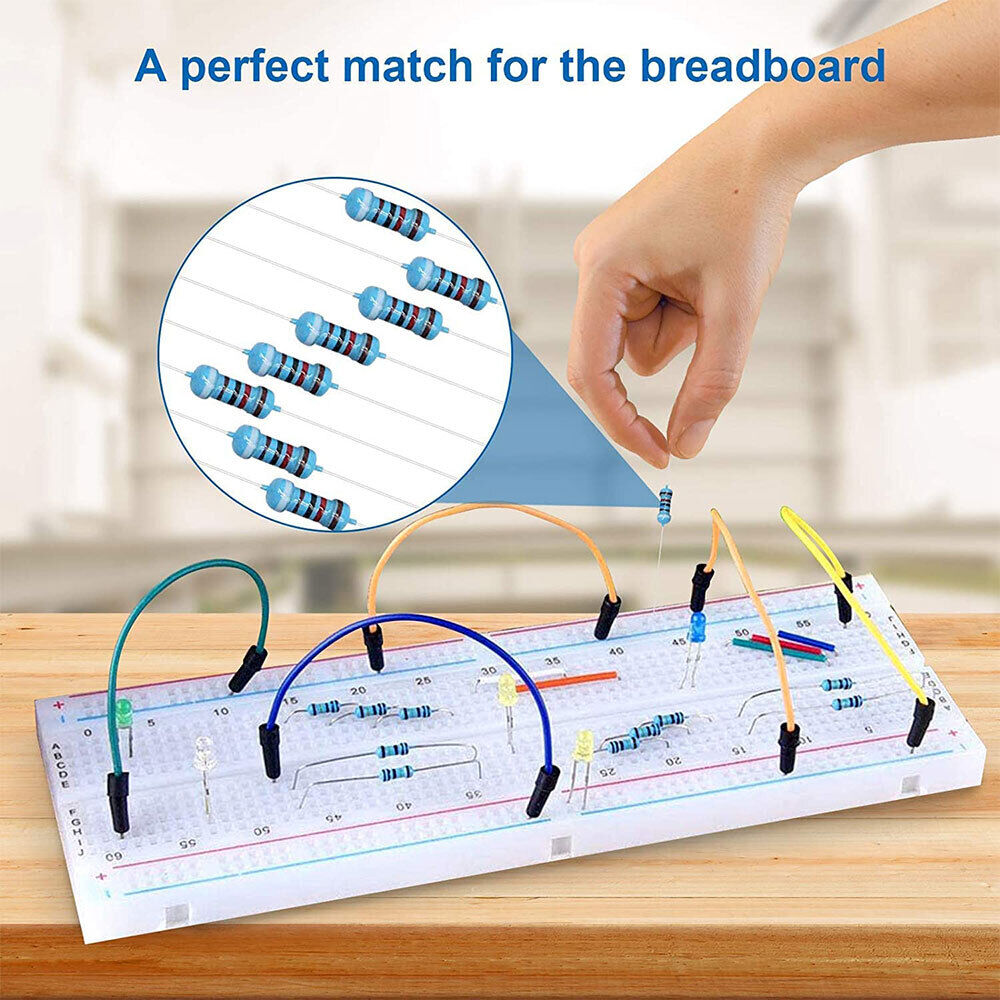 2600pcs 1 Ohm - 10M Ohm 64 Values 1-4W Metal Film Resistors Assortment Kit Tools