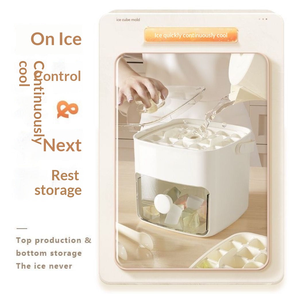 48 Grid Ice Cube Mold Reusable Refrigerator Ice Maker One-touch Easy Release Homemade Ice Cube Tray Mold Home Ice Making Tool