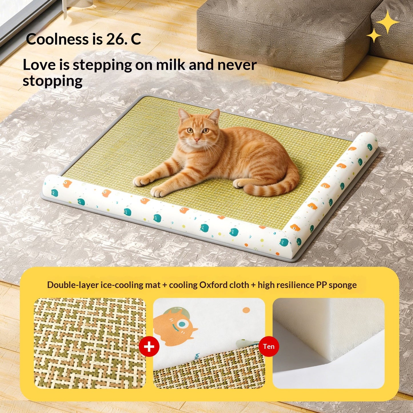 Fashionable And Unique Summer Cat Cooling Mat
