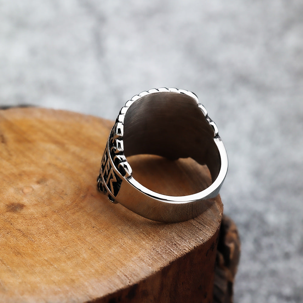 Personalized Rune Viking Mens Fashion Ring