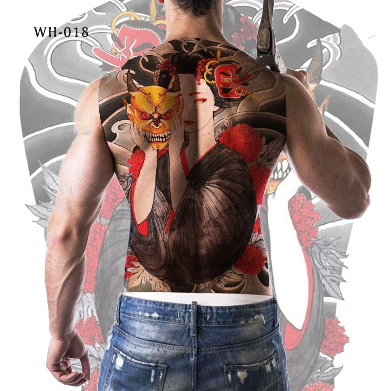 Tiger And Beauty Tattoo Stickers For Men And Women
