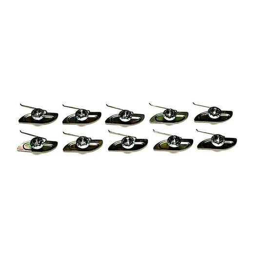 Ford 3 4-1 5  8 Body Fender Door Quarter Trim Moulding Molding Clips Nuts 10p B