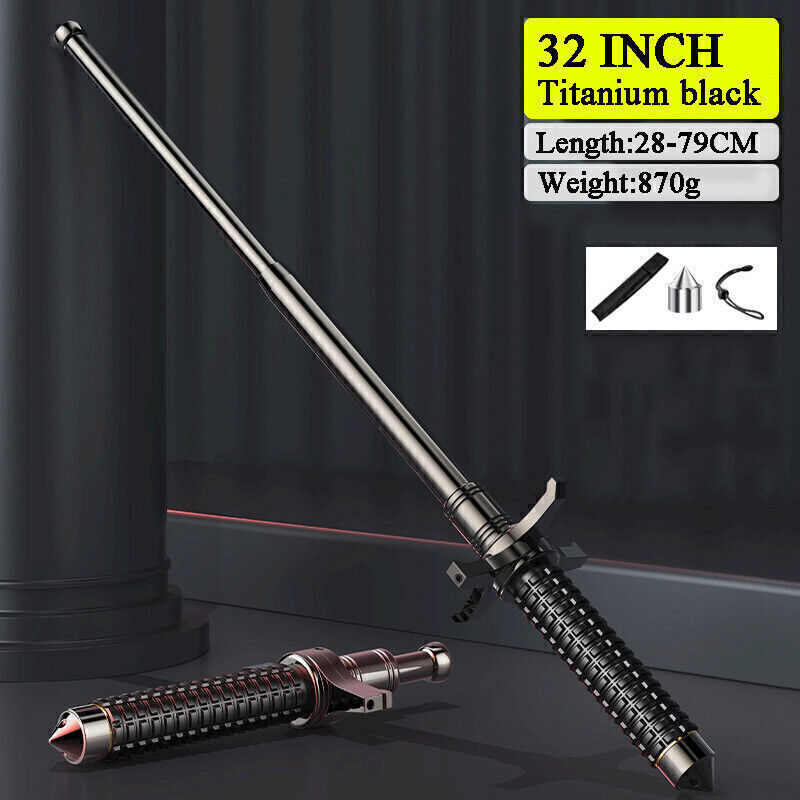 Outdoor Tactical Trekking Poles Retractable Camping Hiking Survival Stick Tools