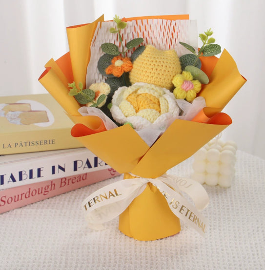 Finished Flower Bouquet Hand-woven Flowers, Woven Gift