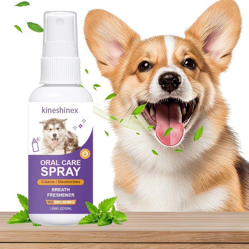 Pet Dental Care Spray For Fresh Breath Removing Bad Odor And Tartar