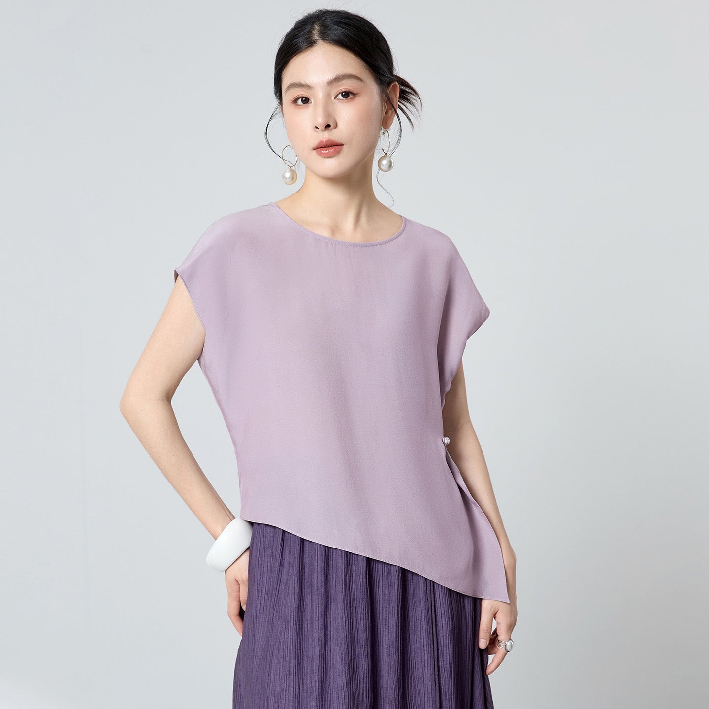 New Chinese-style Versatile Solid-color T-shirt Top