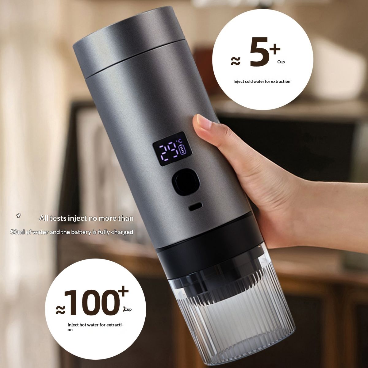 Portable Coffee Maker Compact For Home And Car Use