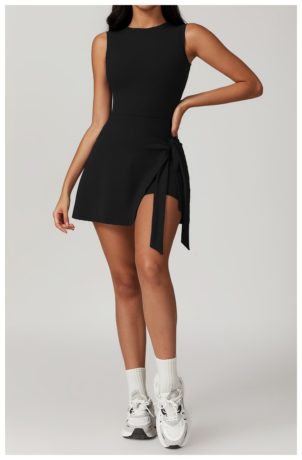 Sual Fitness Fake Two-piece Tight Sports Dress