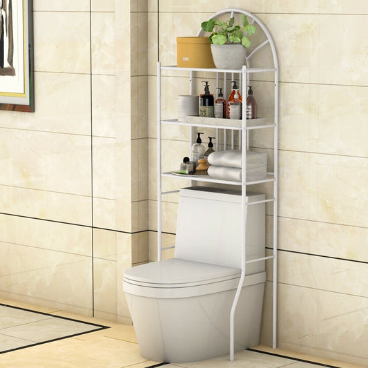 3-Tier Bathroom Rack Over-the-Toilet Storage Rack With 3 Shelves