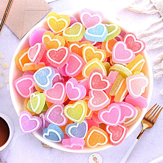 Resin Accessories Frosted Heart-shaped Candy