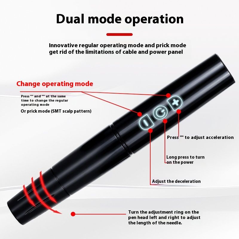Dual Frequency Mode SMT Scalp Pricking Low Frequency Speed Permanent Makeup Equipment