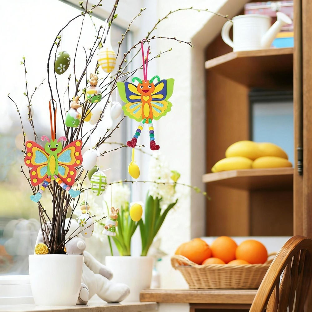 268-Piece Butterfly Craft Kit With EVA Shapes, Beads, And Accessories—Creative DIY Project For Decorations And Party Supplies