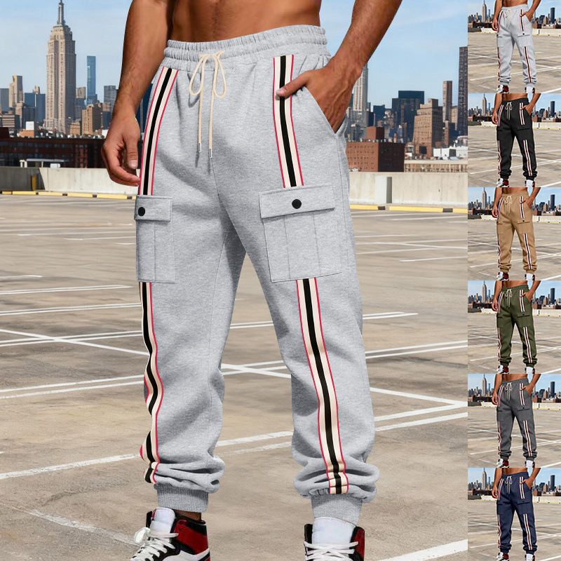 Outdoor Sports Trend Workwear Webbing Retro Loose-fit Sweatpants