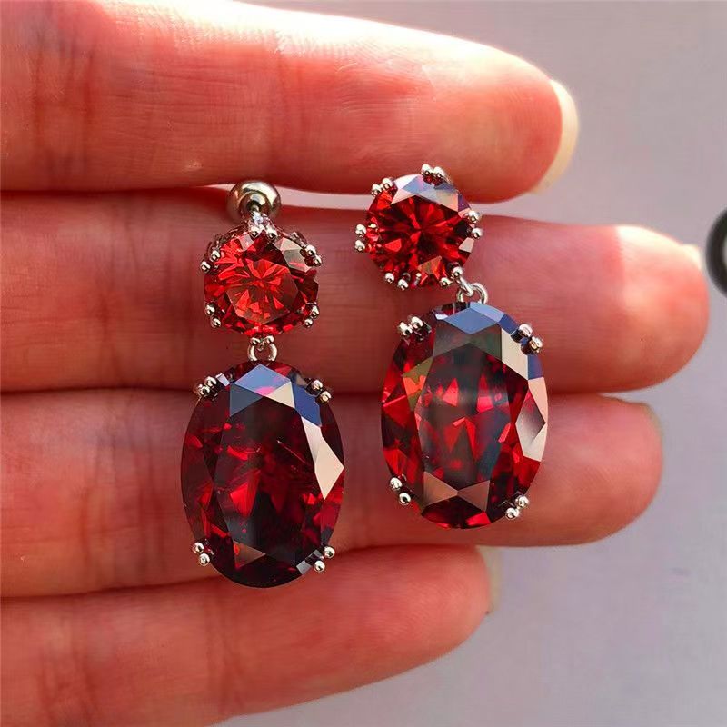 Hot Selling New Earrings, Large Zircon Dangle Earrings For Women, European Style Jewelry