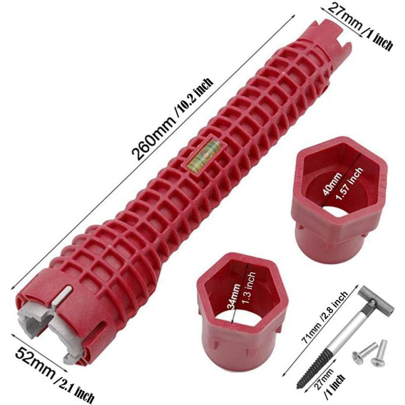 8 In1 Multifunction Faucet Wrench Water Pipe Tap Spanner Bath Sink Installer UK