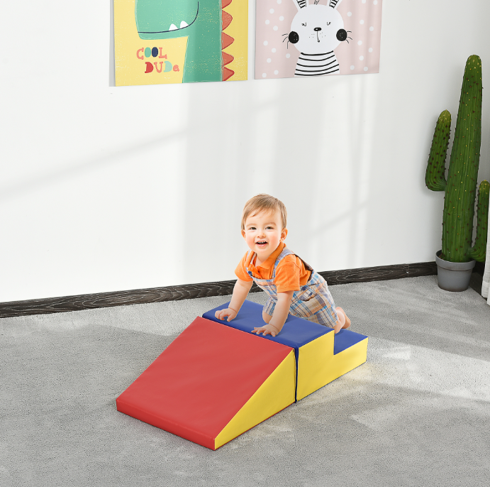 Climb & Crawl Foam Playset For Toddlers, 2 Piece, Soft Preschool Learning Toys