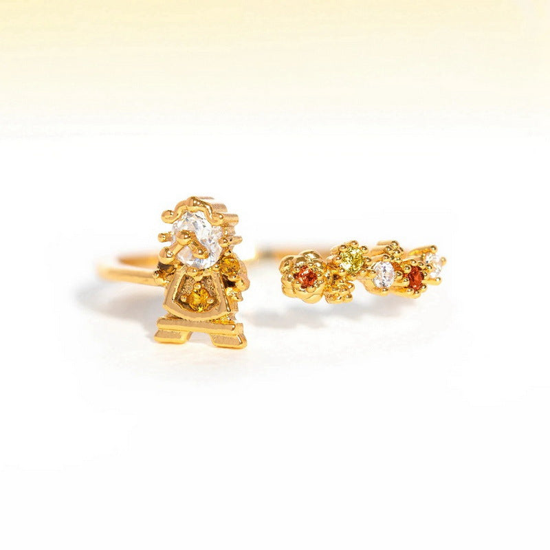 Design Fairy Tale Beauty And Beast Little Princess Ring Color