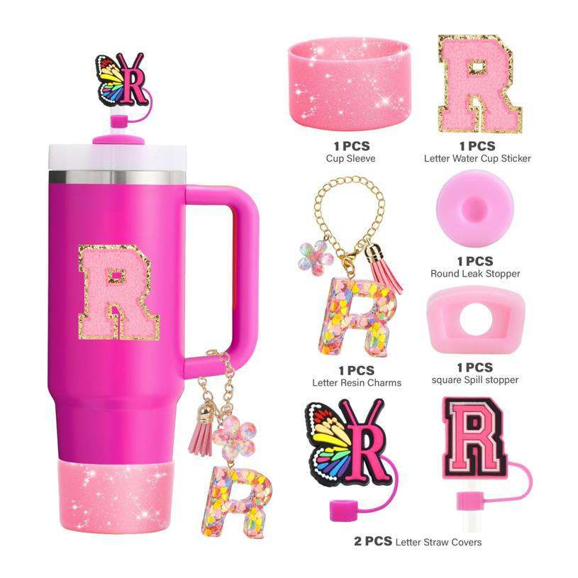 Fashion Monochrome Alphabet Water Glass Accessories