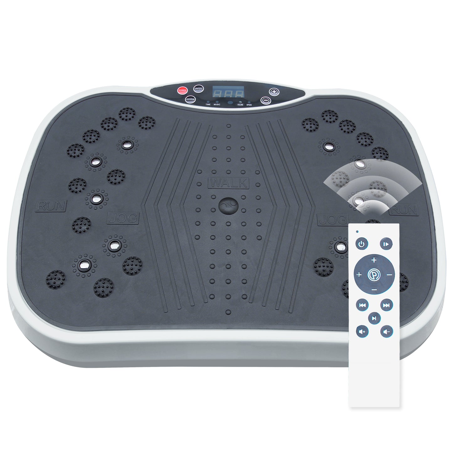 Vibration Plate Exercise Machine - Whole Body Workout Vibration Fitness Platform, Home Training Equipment For Weight Loss & Toning Grey