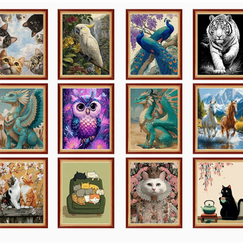 Wholesale Cute Animal Healing Cross Stitch Handmade Embroidery DIY For Home Living Room Drop Shipping