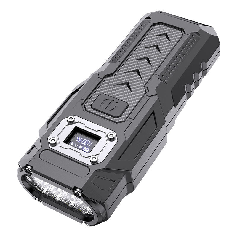 Rechargeable LED Flashlight, Portable Long Lasting Ultra Bright Magnetic Work Light, Multi-function Outdoor Emergency Torch With Power Bank & Digital Power Display