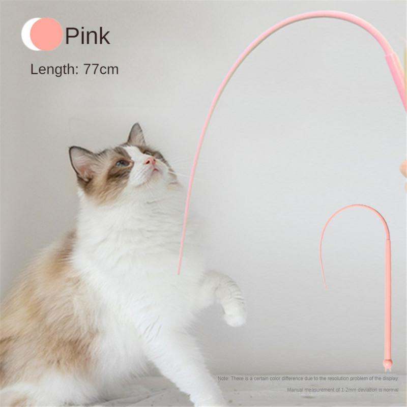 Simulated Mouse Tail Cat Toy Cat Teaser Funny Stick Silicone Long Tail Pet Interactive Toys For Cats Kitten Hunting Pet Products