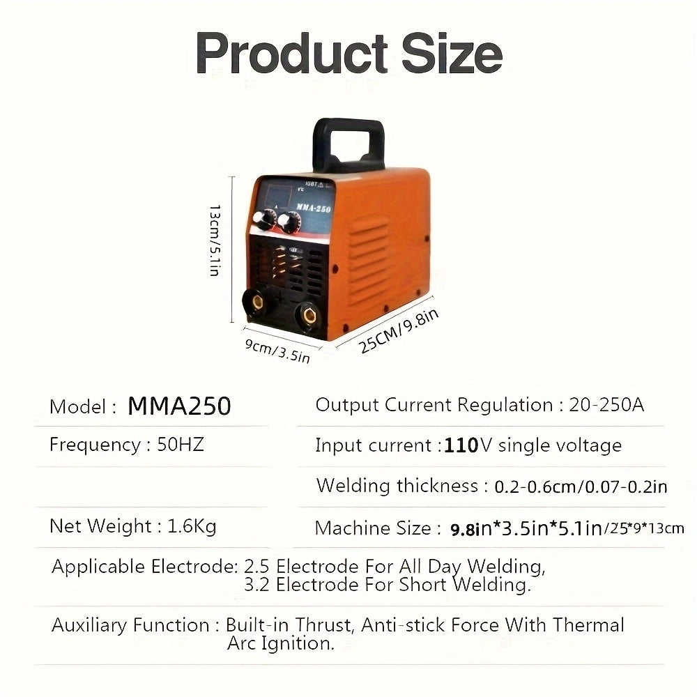 Portable IGBT Inverter MMA Home Welding Machine, 140 Amp 2 In 1 Lift TIG Welder,  With Start Force Anti-stick 110 Volts