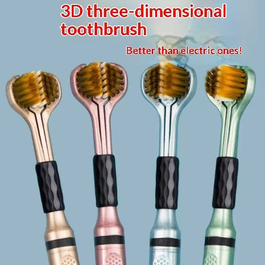 Three-sided Soft-bristle Toothbrush High-end For Interdental Cleaning Gum Care And Tongue Coating Removal