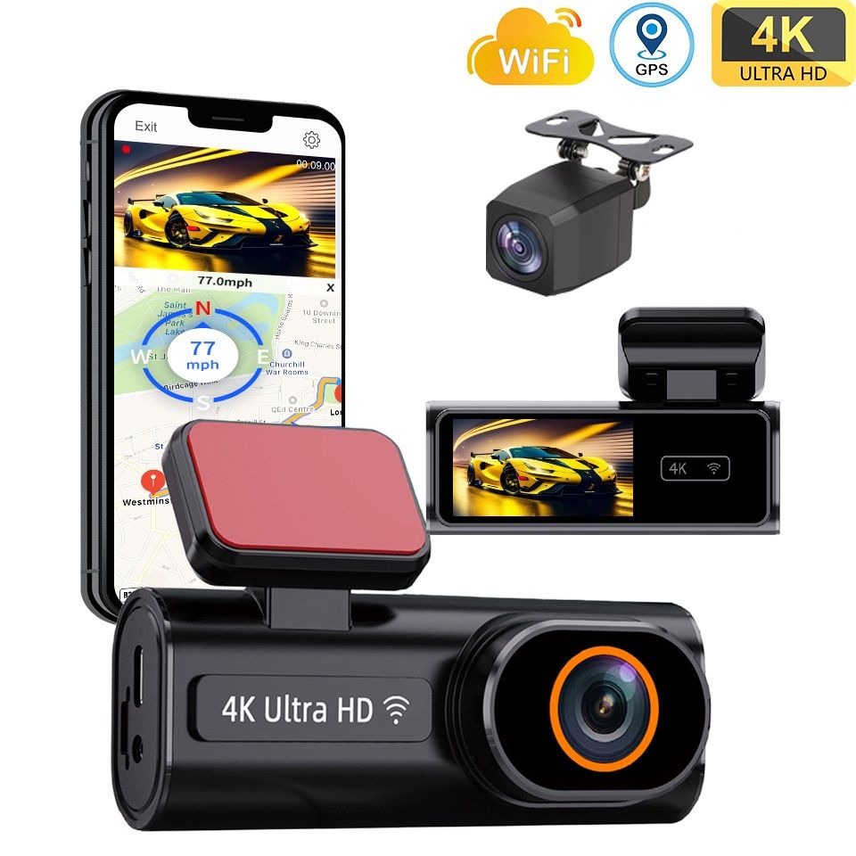 New WIFI-enabled CAR DVR With A 197-inch Display For Mobile Phone Connectivity