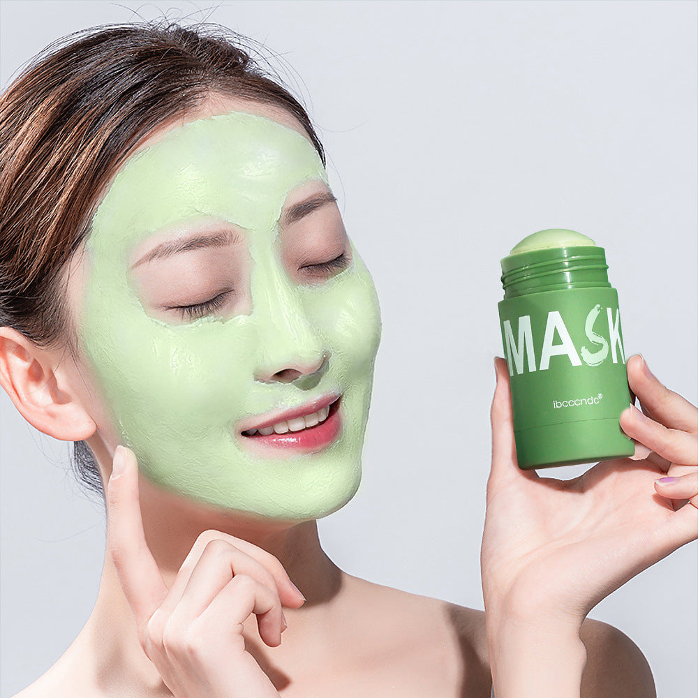 Green Tea Solid Cleansing Mud Stick Shu Soothing Moisturizing Green Mask Stick