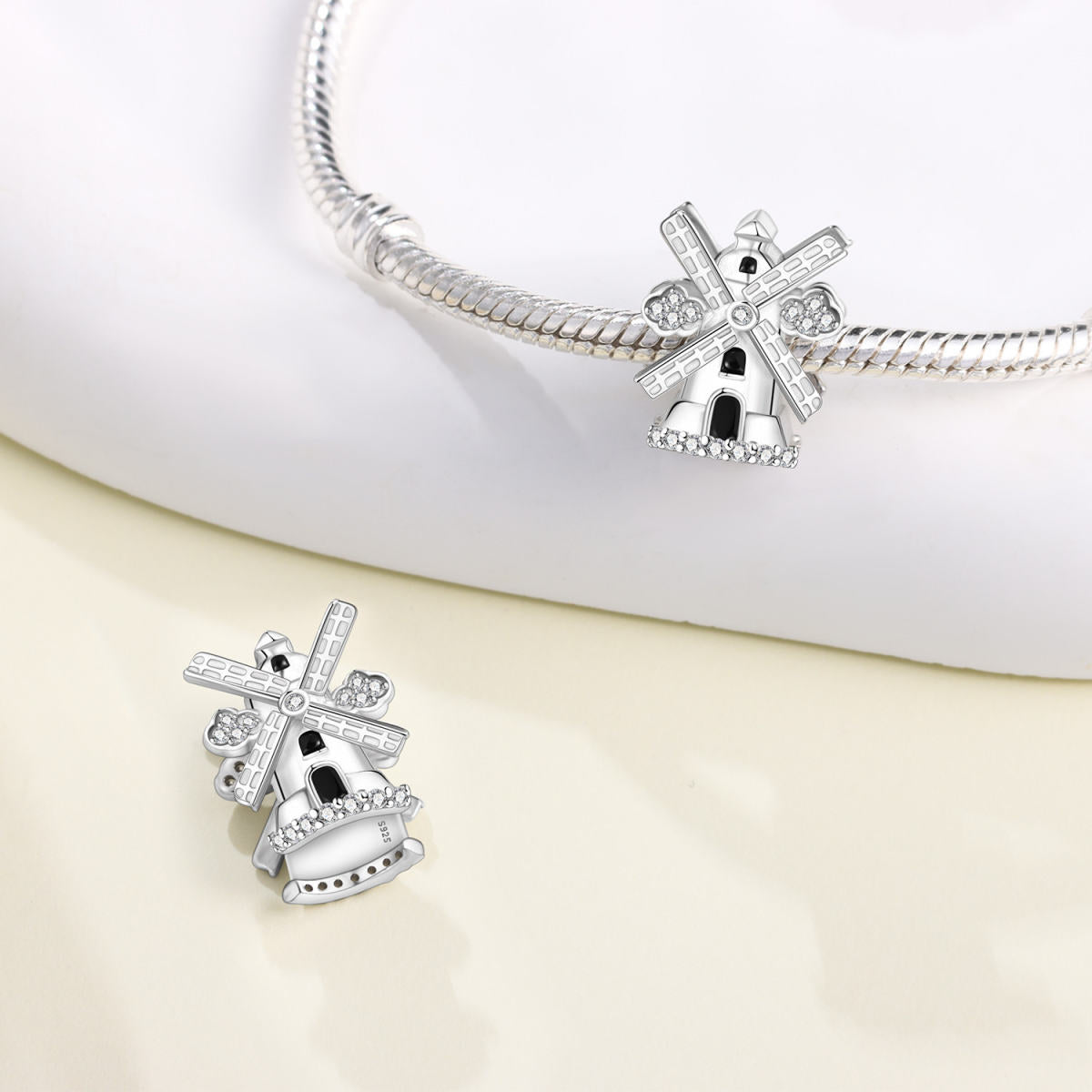 Holiday Landscape Windmill Diy Beaded Pendant Bracelet Accessories