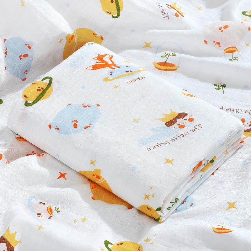 Double-layer Bamboo-cotton Baby Bath Towel Newborn Gauze
