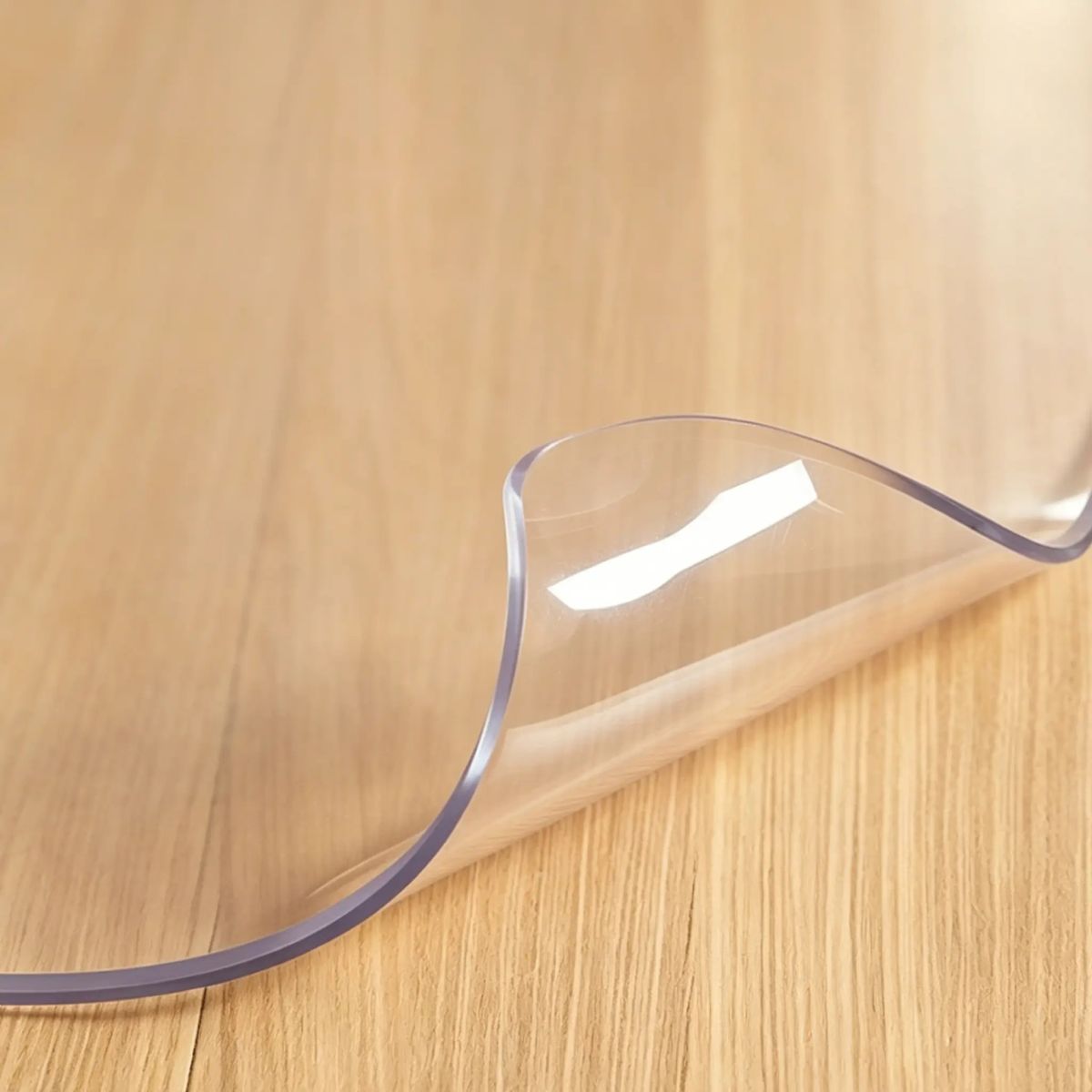 Clear Table Protector Mat -1.5mm Thickness Waterproof Heavy Duty PVC Table Cover For Dining Table & Kitchen