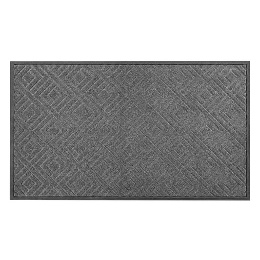 Front Door Mat, 1562 X 914 Mm Commercial Floor Mat For Indoor And Outdoor, Modern Stylish Carpet With TPE Backing, Heavy Duty Washable Entry Industrial Rug For Hallway, Balcony, Garage, Grey