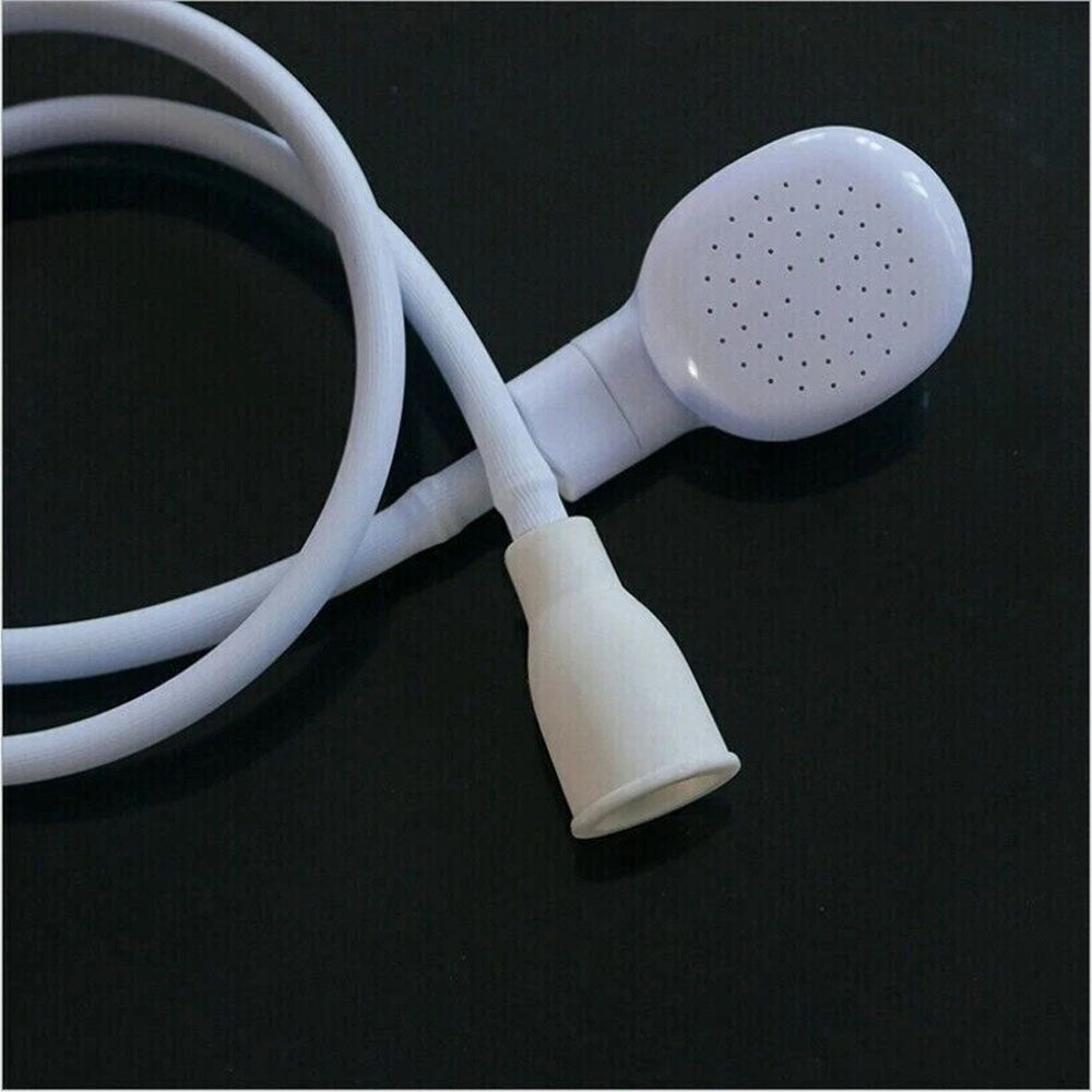 5m Push-On Spray Shower Head Bath Sink Tap Attachment Hose Soft Tube Pet Kids