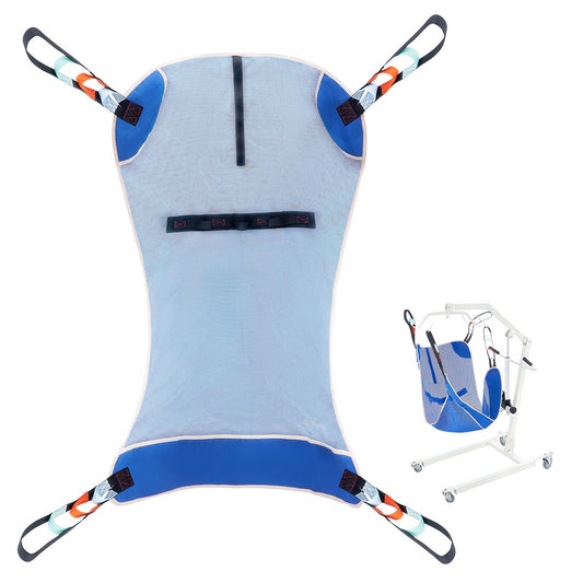Universal Full Body Patient Lift Sling - Medium, Patient Lift Medical Sling For Easy Transfer And Bathing, Polyester Patient Aid Transfer Sling For Elderly, Disabled, Bedridden, 500LBS Capacity
