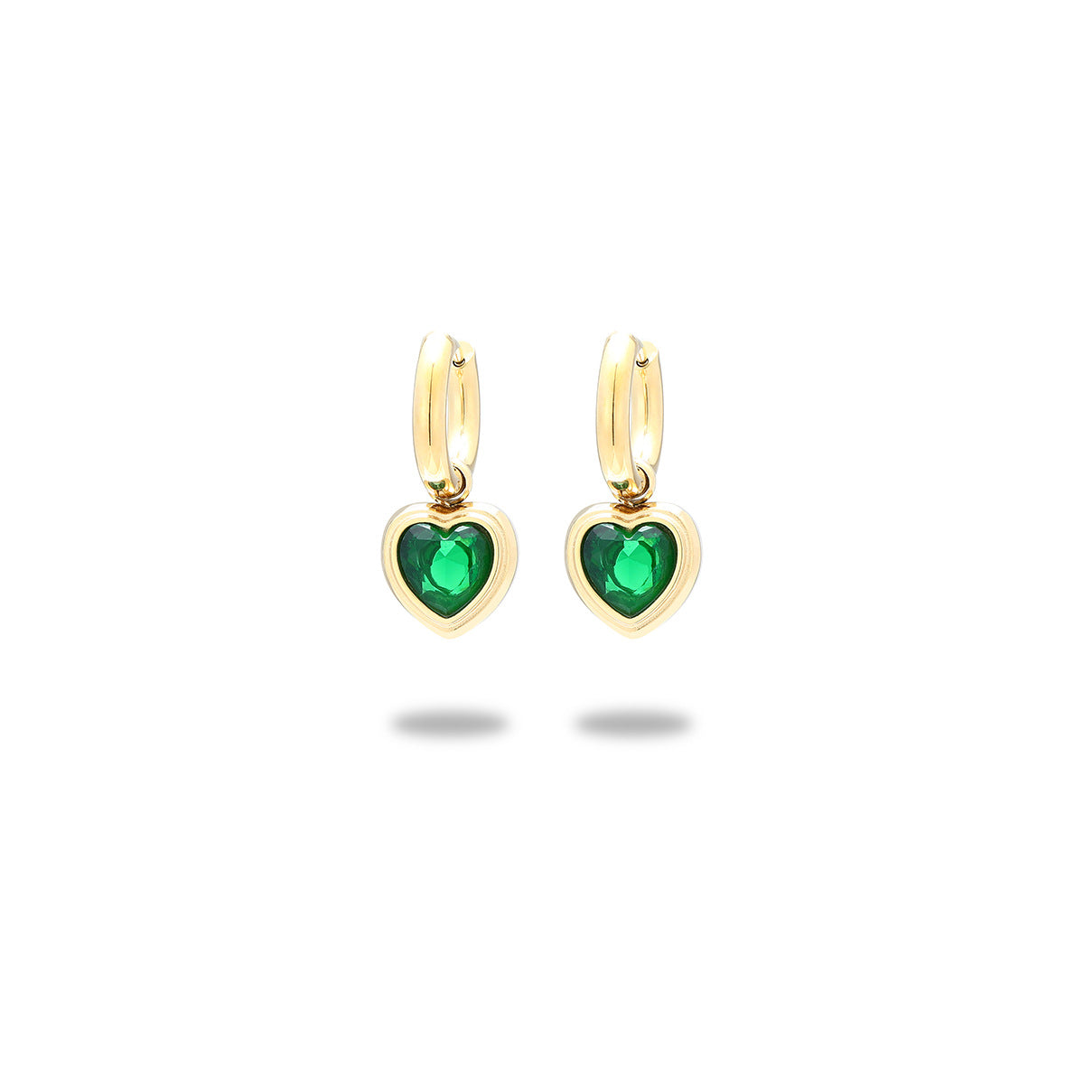 Retro-style New Best-selling Heart-shaped Titanium Steel Earrings For Women