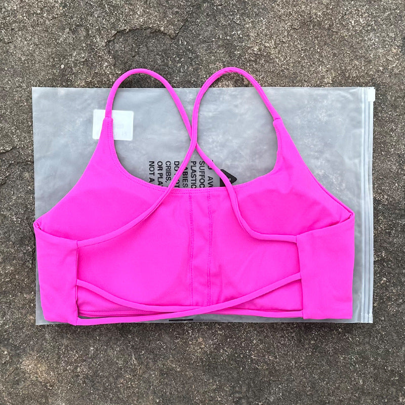New Womens Shock-resistant, Quick-drying Sports Bra And Workout Top