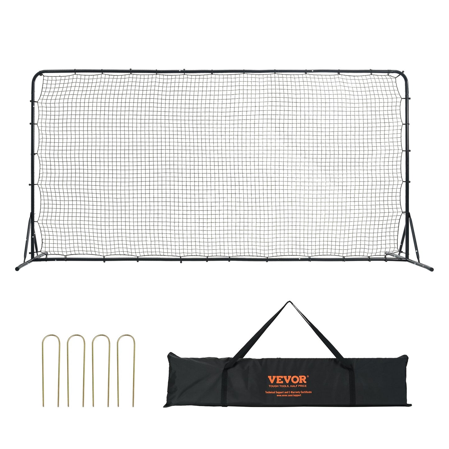 Soccer Rebounder Net, 12x6FT Iron Soccer Training Equipment, Sports Football Training Gift With Portable Bag, Volleyball Rebounder Wall Perfect For Backyard Practicing, Solo Training, Passing
