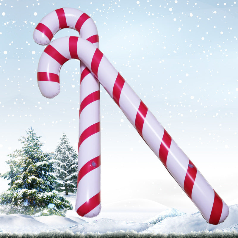 Amazon Ins Inflatable  Cane Christmas PVC Atmosphere Active Interactive Props