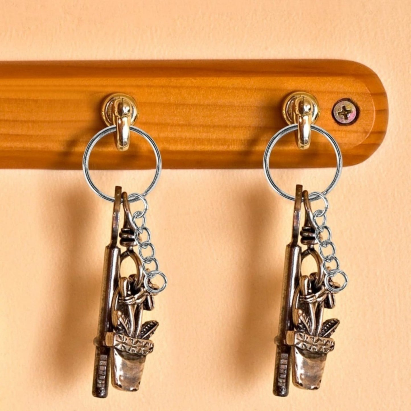 Key Chains With Chain, 48x25mm, Including Eyelets And Connecting Rings—120-Piece Set For Organization—Party Accessories Set
