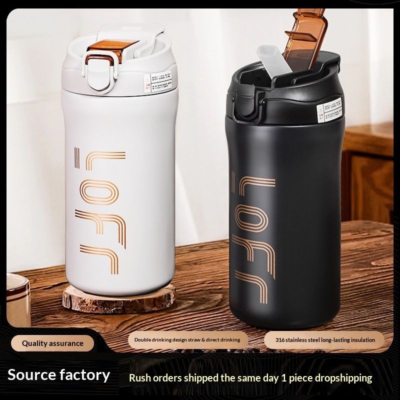 Large-capacity Long-lasting Stainless Steel Thermos Outdoor And Student Water Bottle