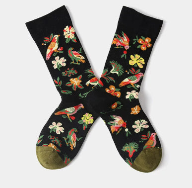 Personalized Oil Painting Ladies' Street Style Fashion Trend Cotton Socks