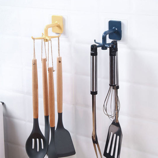 No-drill Rotatable Hook For Kitchen Spatulas