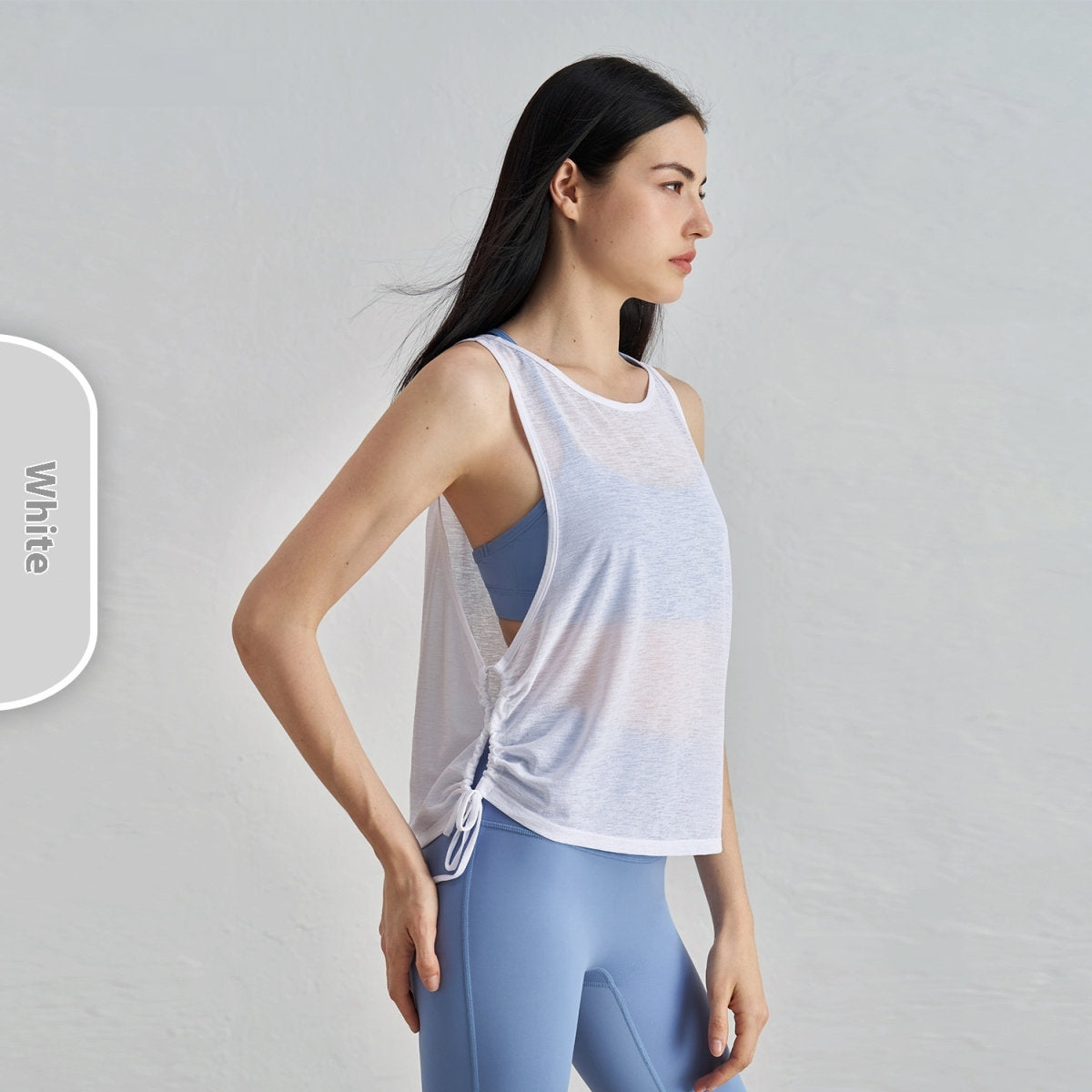 Bunchy Yarn Yoga Blouse Sport Waistcoat For Women